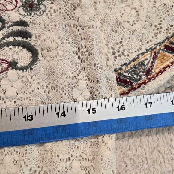 Flying Tomato Floral Embroidered Boho Peasant Top Sz M Festival Boho Hippie - Picture 6 of 9